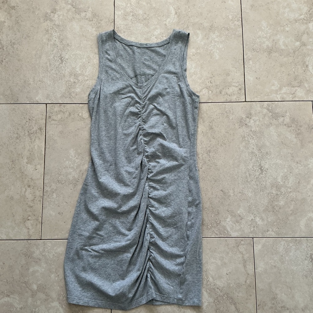 Lululemon LA Tight-To-Body Ruched‎ Dress in gray Pima cotton blend - Picture 2 of 5